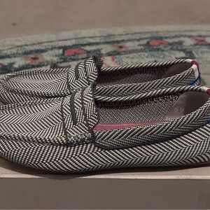 Rothy's Black and White Houndstooth loafer “The Driver”